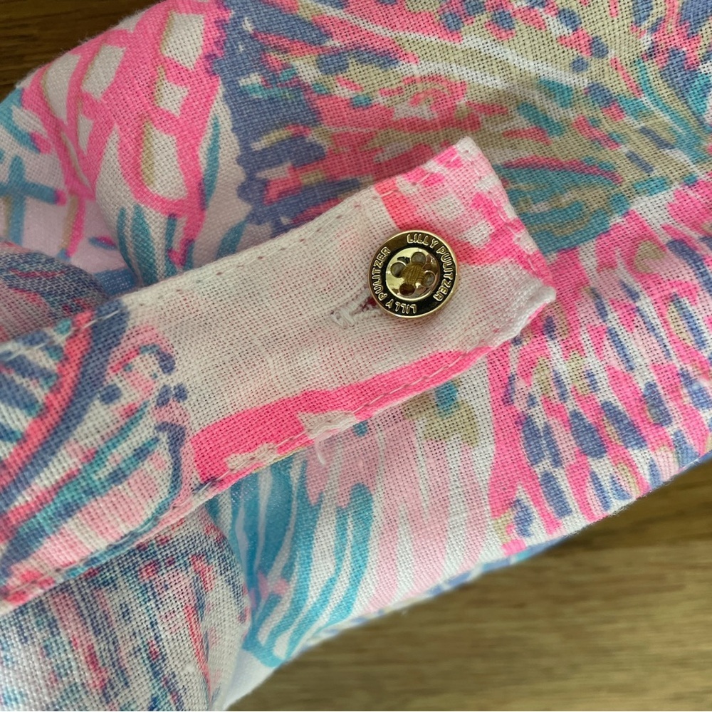 Lilly Pulitzer Shaela Button-up Dress, “Roar of the Seas” Print, Size small - Picture 11 of 16